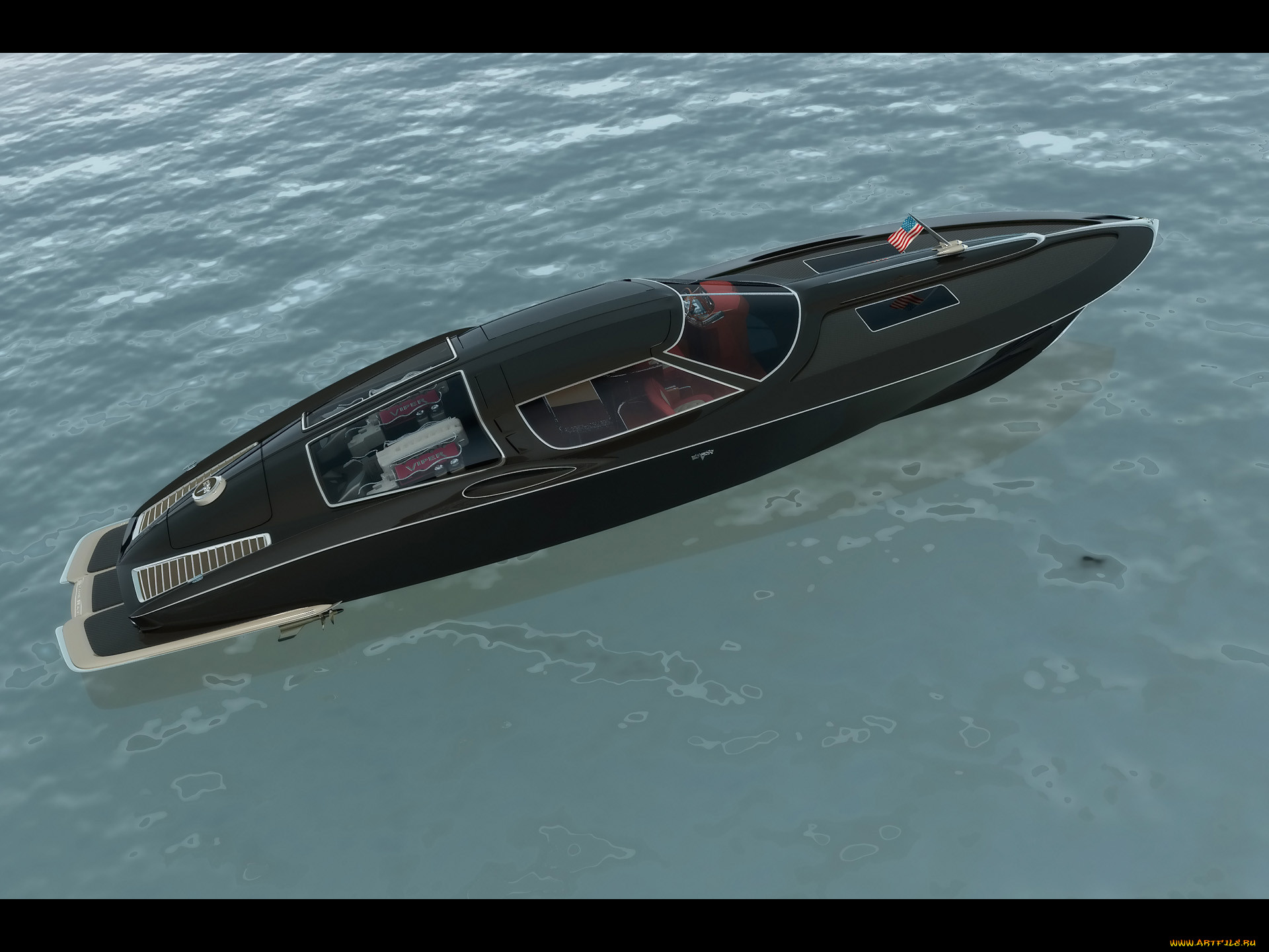 1963, chevrolet, corvette, boat, design, by, bo, zolland, , 3d